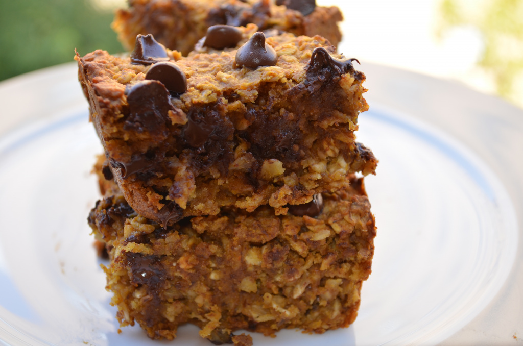 Pumpkin Almond Butter Oat Bars The Balanced Blonde
